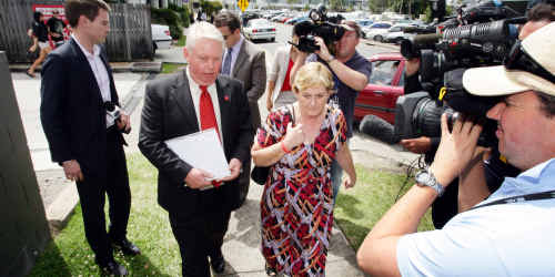 Coronial Inquest into the Disapearance of Daniel Morcombe. Denise and Bruce Morcombe leave Maroochydore Magistrates Court. Coronial Inquest into the Disapearance of Daniel Morcombe. Denise and Bruce Morcombe leave Maroochydore Magistrates Court.